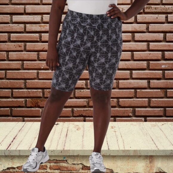 Terra & Sky Women’s Plus Biker Shorts Inseam 9" Shibori Gray Soot Size 4X - Picture 8 of 9